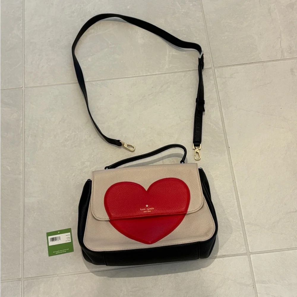 Kate Spade Be Mine Alexis Heart Satchel Purse Bag